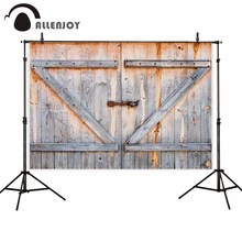Allenjoy photography backdrop barn wood portrait door old background photocall photobooth photo shoot prop photographer party 2024 - buy cheap