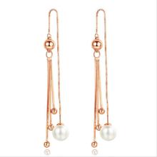 Everoyal-pendientes de plata de primera calidad para mujer, aretes colgantes de plata 925, joyería de moda, aretes de borla de oro rosa para mujer, accesorios de perlas para mujer 2024 - compra barato