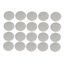 100 pcs Metal Flat Round Blank Coin Engraving Stamping Charms Tag Necklace Bracelet Pendants Findings for Jewelry Making 8mm 2024 - buy cheap