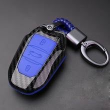 Carbon fiber car remote key cover case holder for Peugeot 301 308 308S 408 2008 3008 4008 5008 Car Accessories key case holder 2024 - buy cheap