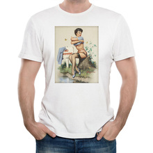 Nuevo verano de los hombres de la moda camiseta GIL ELVGREN tomando una oportunidad arte Pin imprimir camiseta Casual Tops hombre Hipster novedad 2024 - compra barato