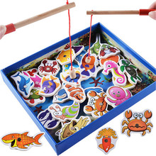 32 piece Baby Wooden Magnetic Fishing Learning Puzzle Toys for Kids Children Puzzles Toy Family Parent-child Games Gift CU32 2024 - buy cheap