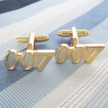 Gold 007 Cufflink 1 Pair Retail Free Shipping Promotion 2024 - buy cheap