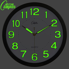 14 inch glow in the dark wall clock modern design with mute quartz clock movement fashion wall watches home decor reloj pared 29 2024 - buy cheap
