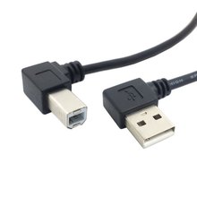 100pcs Left Angled USB 2.0 A Male to Left Angled B type Male 90 degree Printer Scanner Cable 20cm 2024 - buy cheap