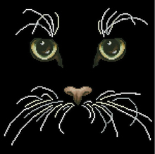 FREE Shipping Top Quality popular counted cross stitch kit black cat kitty head 14CT 2024 - buy cheap