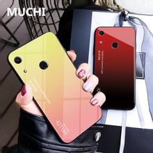 MUCHI For Huawei Honor 8A Pro Case Tempered Glass Luxury Gradient Hard Back Cover For Honor 8A Pro Phone Cases 2024 - buy cheap
