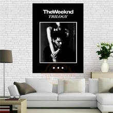 Póster de lona personalizado The Weeknd, Trilogy Music, 90x60 cm, tejido para el hogar, póster de pared, Impresión de tela de seda 2024 - compra barato