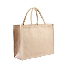Reusable Grocery Bags Natural Burlap Tote Bags Jute Bags Shopping Bag 2024 - buy cheap