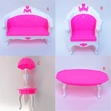 Juegos de muebles de plástico para decoración de casa de muñecas, mecedora, accesorios para el sofá, juguetes para bebés, muebles 2024 - compra barato