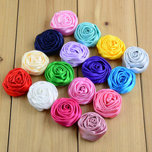 60 unids/lote 3,5 cm 3D rosas flores florales 20 colores Mini rosas de satén flores para mujer Hairbow Niños Accesorios de ropa DIY TH64 2024 - compra barato