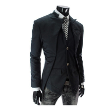 2018 Hot Sale Fashion Men's Suit Jacket Slim Asymmetrical Design Tuxedo Jacket Casual Business Men Blazer  Clothes Dropshipping 2024 - buy cheap