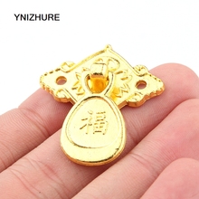 34*40mm 30PCS Golden mini antique handle Chinese antique character FU word box package box handle handle gift box hardware 2024 - buy cheap