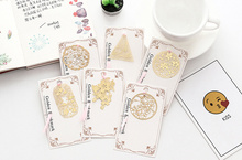 Sakura-clip de papel dorado de Metal, serie marcalibros para libros, regalos, productos creativos, papelería 2024 - compra barato