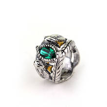 Властелин Арагорна кольцо Барахира Ретро античные серебряные зеленые кристаллические кольца для женщин и мужчин модные ювелирные изделия аксессуары 2024 - купить недорого