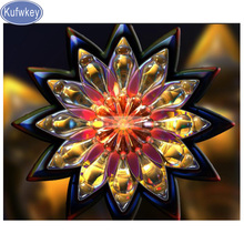 Kufwkey daimant painting"mandala"5d square / Round drills Picture Of Rhinestone Pattern diamond mosaic Full embroidery flowers 2024 - buy cheap