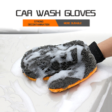 24*20cm Microfiber Plush Car Wash Cloths Glove Car Detailing Soft Wash Mitten Washing Glove Cleaning Sponge Tools 2024 - buy cheap