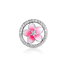 CKK Pink Flumeria Flower Charms Fits berloques DIY Bracelet 925 Sterling Silver Openwork Beads for Jewelry Making kralen 2024 - buy cheap