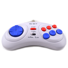 16 bit clássico com fio controlador de jogo para sega genesis 6 botão gamepad para sega mega drive modo rápido lento branco 2024 - compre barato