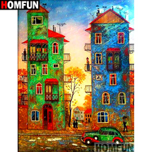 HOMFUN Full Square/Round Drill 5D DIY Diamond Painting "House landscape" Embroidery Cross Stitch 3D Home Decor A10938 2024 - buy cheap