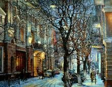 Top Quality 14CT Counted Cross Stitch Kits Set Needlework Embroidery Decor Art The Winter Snow Scenery Bustling City 2024 - buy cheap