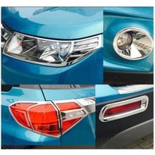 For SUZUKI Vitara 2016 1 Set ABS Chrome Car Front & Rear Tail Light Fog Light Decoration Cover Trim Car Styling Accessories 2024 - buy cheap