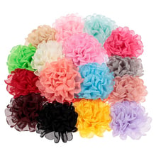 Yundfly 5pcs/lot 4.4" Chiffon Fabric Flower Hair Accessoreis Wedding Decoration Burning Flower Boutique DIY Headwear Accessory 2024 - buy cheap