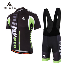 MILOTO Mountain Bike Cycling Jersey set Summer Short Sleeve Set pro Team MTB Men Clothing Bicycle Triathlon Shirt Wear Clothes 2024 - buy cheap