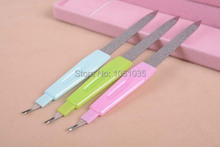 Nail Tool Metal Nail File,Emery board 2 in one nail file  Pedicure File Cuticle Trimmer Remover Buffer 12pcs/bag 2024 - buy cheap