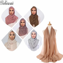 Women Muslim Hijab Long Head Scarf Islamic Arab Headwrap Shawls High Quality Chiffon Hoofddoek 2024 - buy cheap