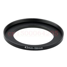 Venda por atacado 10 pces 43mm a 58mm 43mm-58mm 43-58mm lente step up filtro anel adaptador 2024 - compre barato