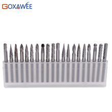 GOXAWEE 20pcs 3X3mm Tungsten Carbide Burs Rotary Tools Milling Cutter Dremel Tools Accessories Mini Electric Drill Power Tools 2024 - buy cheap