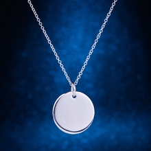 Disco brillante Chapado en plata collar 925 joyería plata joyería de moda colgante LQ-P137 MVSCIDFI 2024 - compra barato