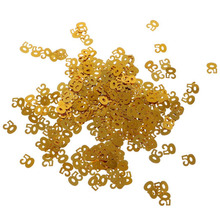 15g Happy age 50th birthday party table decoration confetti gold 50 2024 - buy cheap