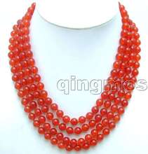 Luxuriant! 4 Strands 8mm Round Red stone 18-19-20-21" necklace-nec5181 2024 - buy cheap