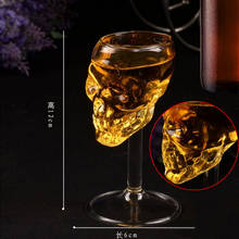 Clear Skull Goblet Glass Cup Head Vodka Whiskey Wine Beer Cups Drinkware Home Gift Artware Cup Creative Party Drinking Tools 2024 - buy cheap