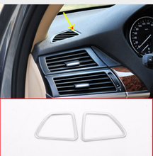 2pcs ABS Chrome Interior Mouldings Car Front Air Conditioning Vent Frame Cover Trim For BMW X5 E70 X6 E71 2008-2013 LHD 2024 - buy cheap