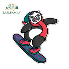 EARLFAMILY-adhesivo con dibujo de Animal para snowboard, pegatina de vinilo para parachoques de coche, portátil, divertido, Panda, 13cm x 11,1 cm 2024 - compra barato
