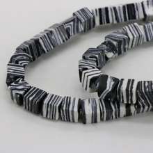 Block shape black&white zebra Turkey stone malachite 6x6mm loose beads 15" DIY  fashion jewelry making design wholesale 2024 - buy cheap