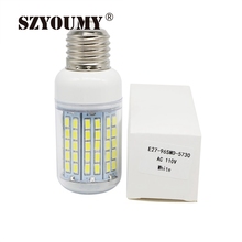SZYOUMY 10PCS LED Light Ultra Bright E14 E27 LED Bulbs SMD 5730 With Cover 96 leds Warm White  White 220V LED Corn Bulb 2024 - buy cheap