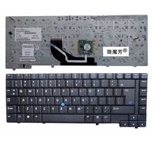 Teclado de laptop para hp nc6400 6400, peça de substituição para teclado com ponto preto 2024 - compre barato