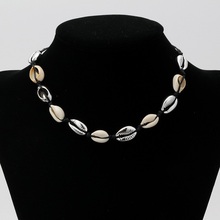 Fashion Black White Rope Chain Seashell Women Choker Necklace Collar Necklace Shell Choker Necklace For Summer Beach Gift 2024 - buy cheap