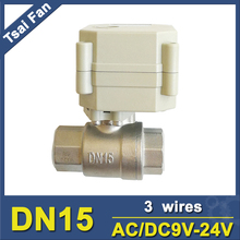 AC/DC9-24V 3 Wires DN15 Motorized Ball Valve TF15-S2-C 2-Way Automated Valve Stainless Steel BSP/NPT 1/2'' For Water Control 2024 - buy cheap