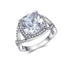 Высокое качество большое CZ Хрустальное горячее женское свадебное кольцо дамское ювелирное изделие серебряное кольцо подарок оптовая продажа us 6 7 8 в наличии 2024 - купить недорого