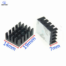 Gdstime 30 pcs/lot Black Aluminum 19x14x7mm Heatsinks Routers IC Chip Heat Sinks Cooling Cooler Radiator W/ 3M Tape 2024 - buy cheap