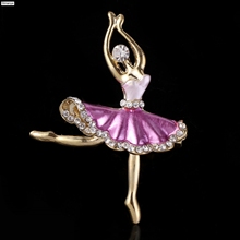 Broche de bailarina feminino, broche pino broche princesa/corsage, joia fashion #15017 2024 - compre barato
