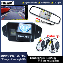 FUWAYDA Auto Sistema de Assistência de Estacionamento Espelho LCD Carro 4.3 "Monitor + Câmera Do Carro retrovisor para TOYOTA LAND CRUISER PRADO 2700 4000 2024 - compre barato