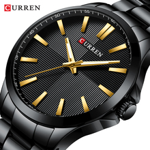 2019, relojes CURREN de lujo para hombre, reloj de pulsera informal de acero inoxidable, de negocios Simple reloj a la moda, reloj Masculino impermeable 2024 - compra barato