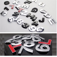 DIY слова из букв номер бесплатная комбинация значки-эмблемы наклейки украшения Эмблема Для Audi Toyota Honda Volkswagen и т. Д. 2024 - купить недорого