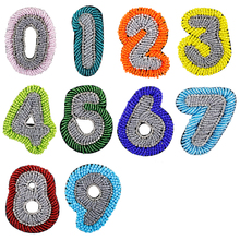 10pieces Beaded Numbers 0 to 9 Patches Diamond Applique Sew On Badges for Bag Shoes Craft Sewing Accessories TH1172 2024 - buy cheap